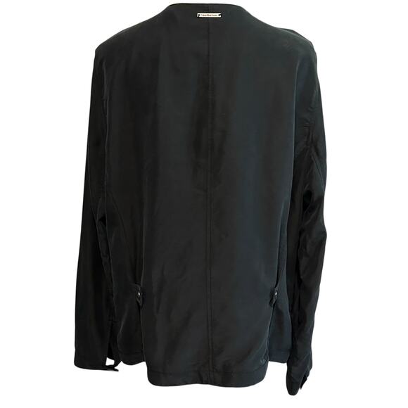Calvin Klein Jeans Size XL Black Blazer Bolero Jacket Short Pockets Open Front - Picture 5 of 11
